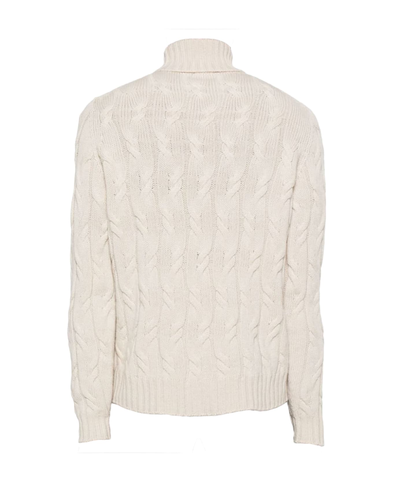 Drumohr Light Beige Cashmere Sweater - White