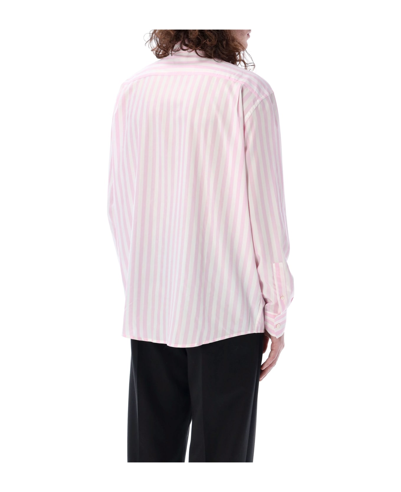 Acne Studios Stripe Button-up Shirt - PINK WHITE STRIPES