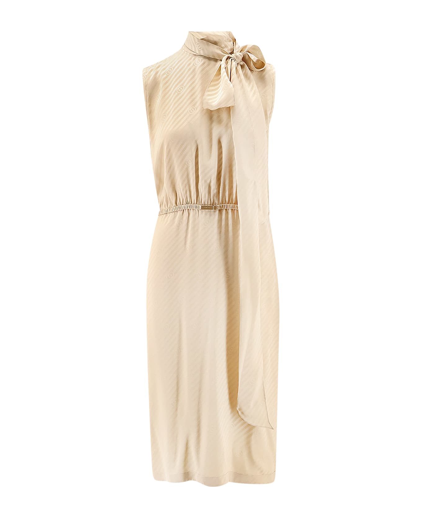 Gucci Silk Midi Dress - GARDENIA