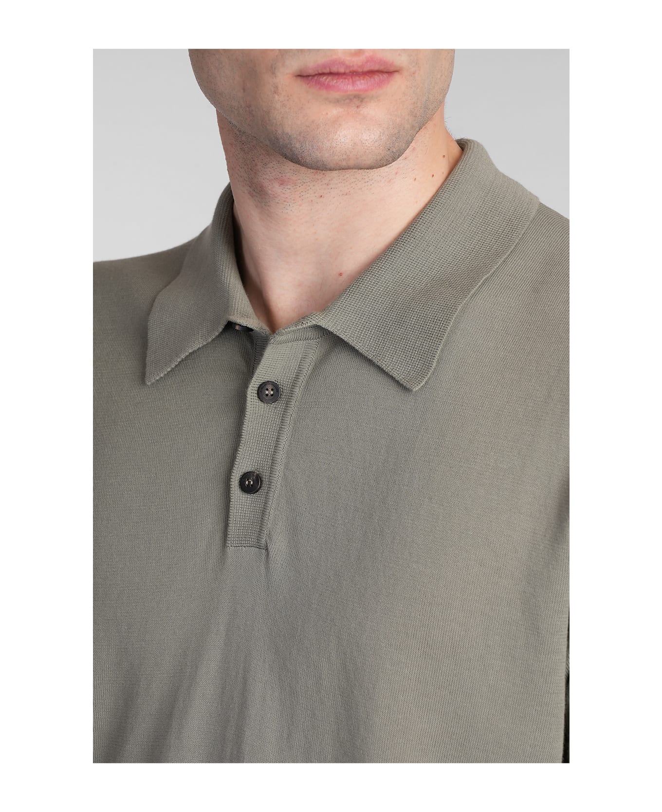 Roberto Collina Polo In Green Cotton - green