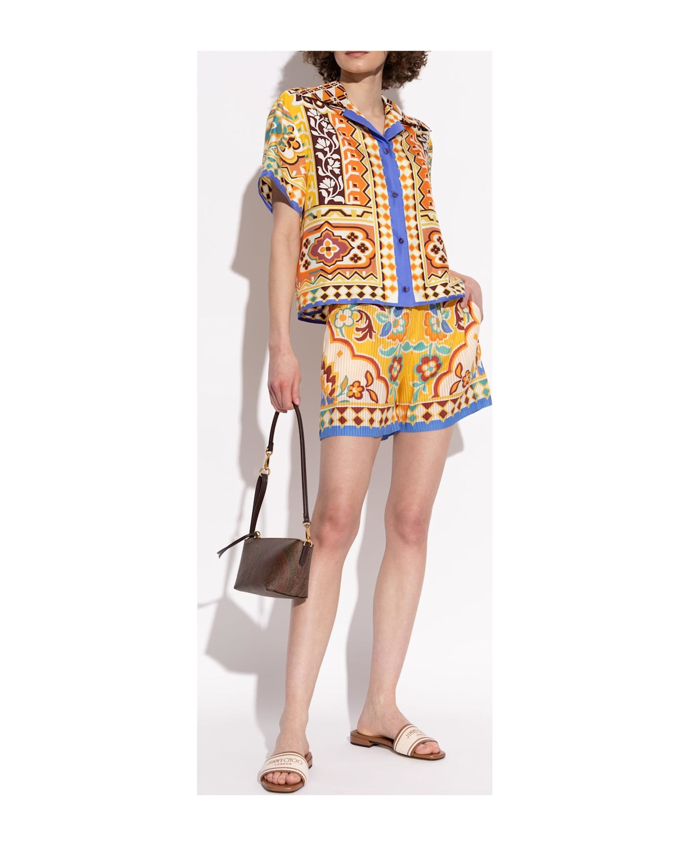 Jimmy Choo 'joa' Slides - Leather Brown