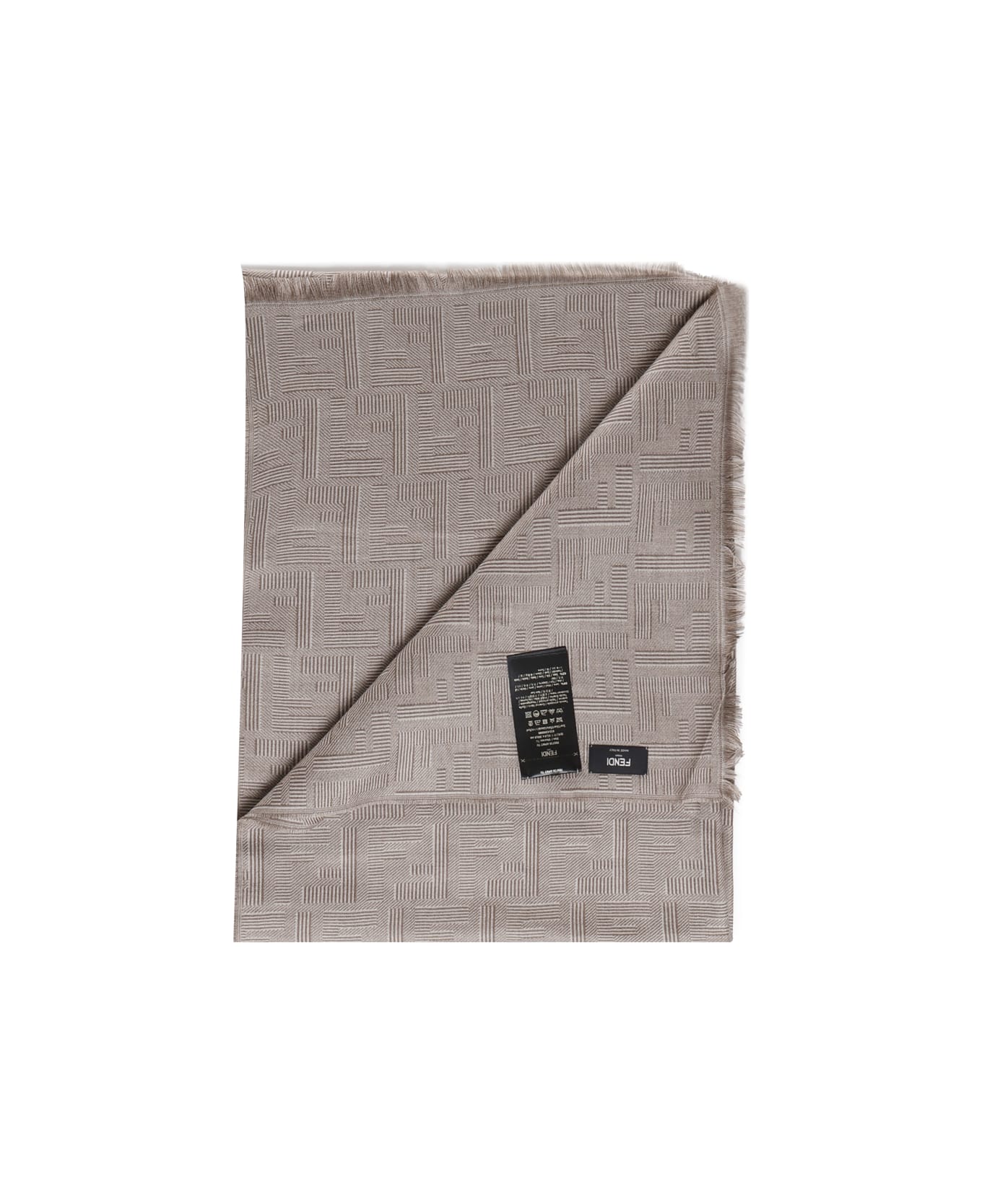 Fendi Wool And Silk Scarf - Beige スカーフ