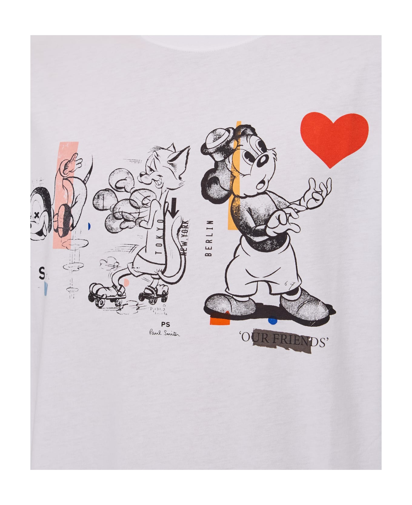 PS by Paul Smith Cotton Cartoon T-shirt - WHITE