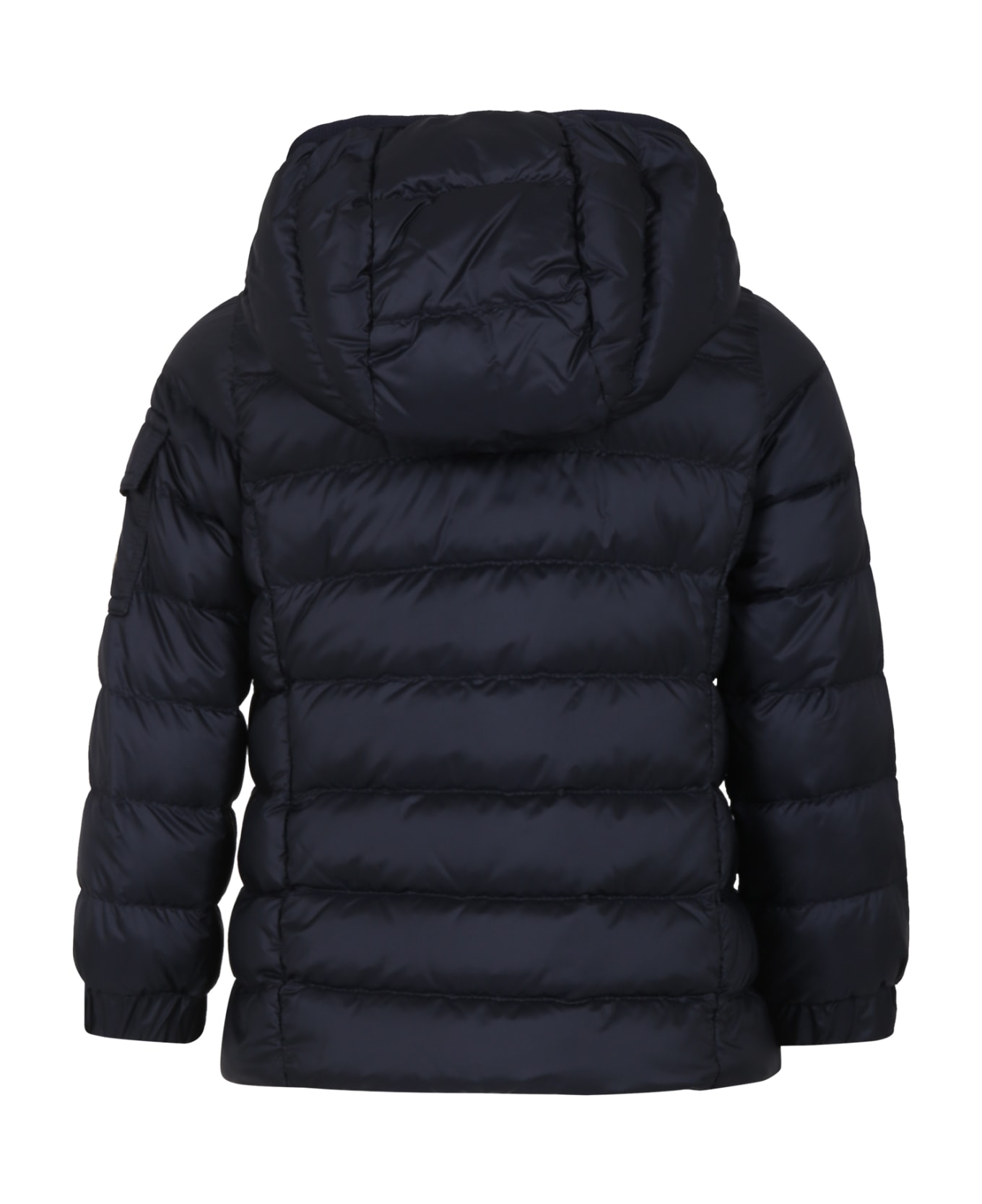 Moncler Down Jacket With Hood For Girl - Blue コート＆ジャケット