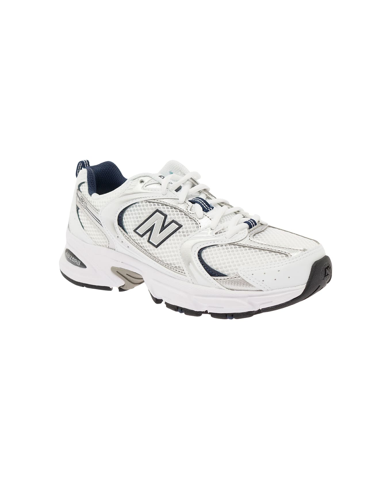 New Balance '530' White And Blue Low Top Sneakers With Logo Patch In Tech Fabric Woman - White スニーカー