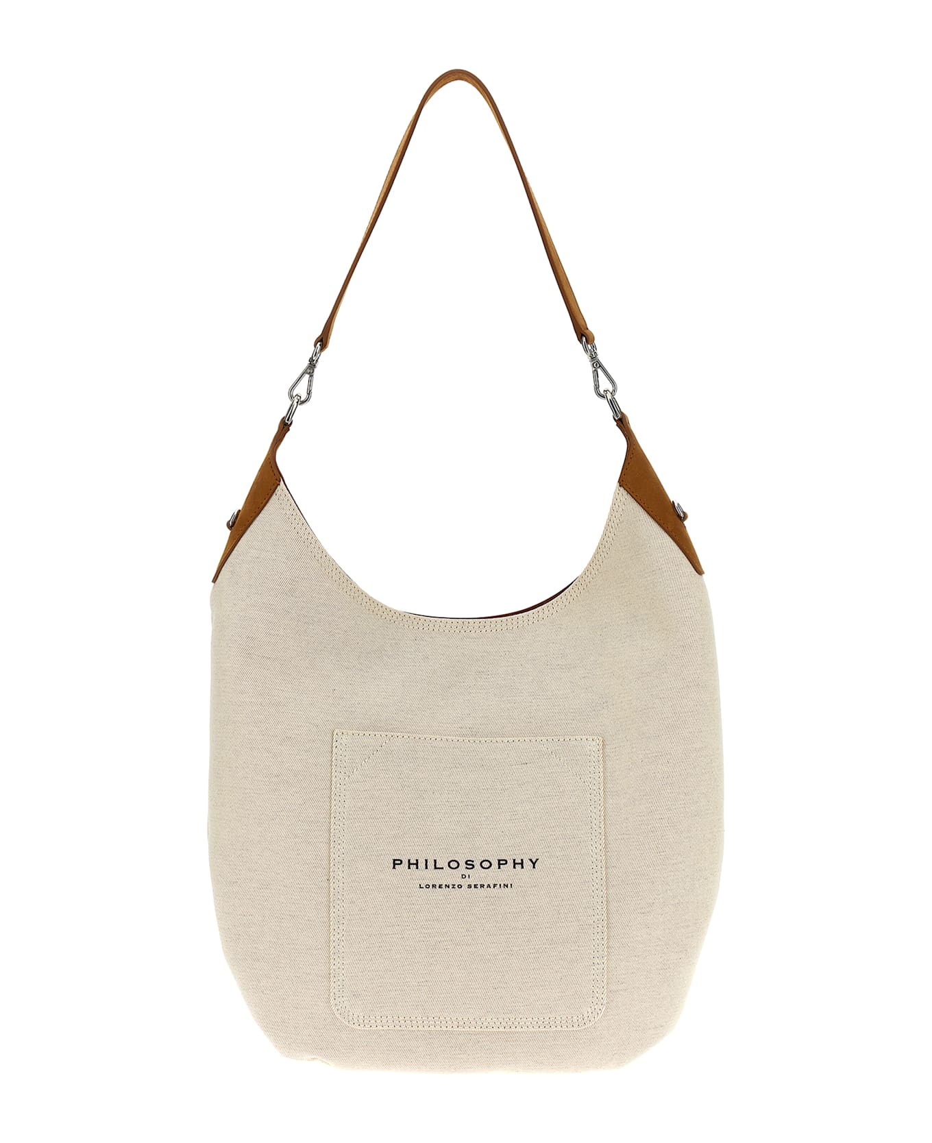 Philosophy di Lorenzo Serafini Canvas Shoulder Bag - White