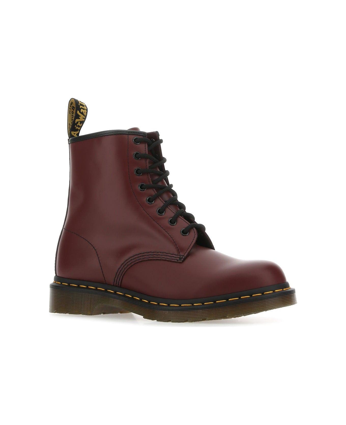 Dr. Martens Burgundy Leather 1460 Ankle Boots