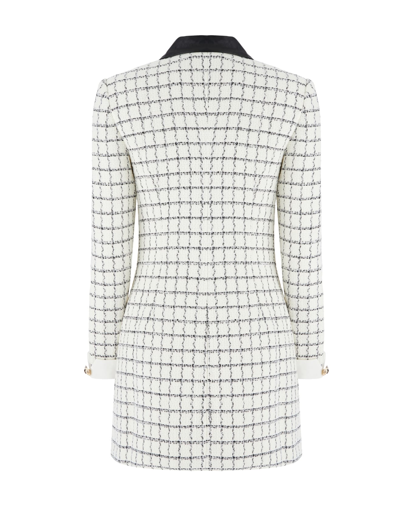 self-portrait Embroidered Wool Blend Dress - BEIGE