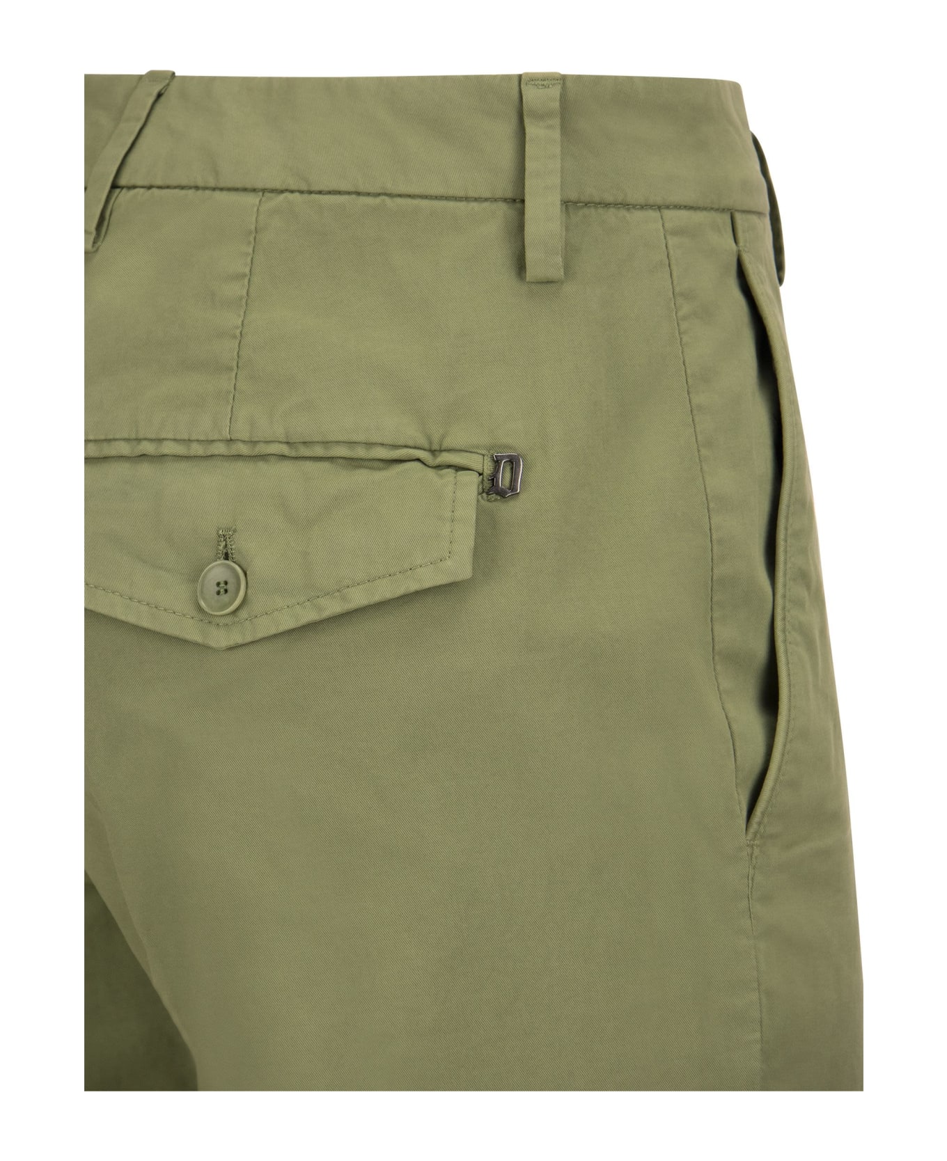 Dondup Manheim - Cotton Blend Shorts - Green ショートパンツ
