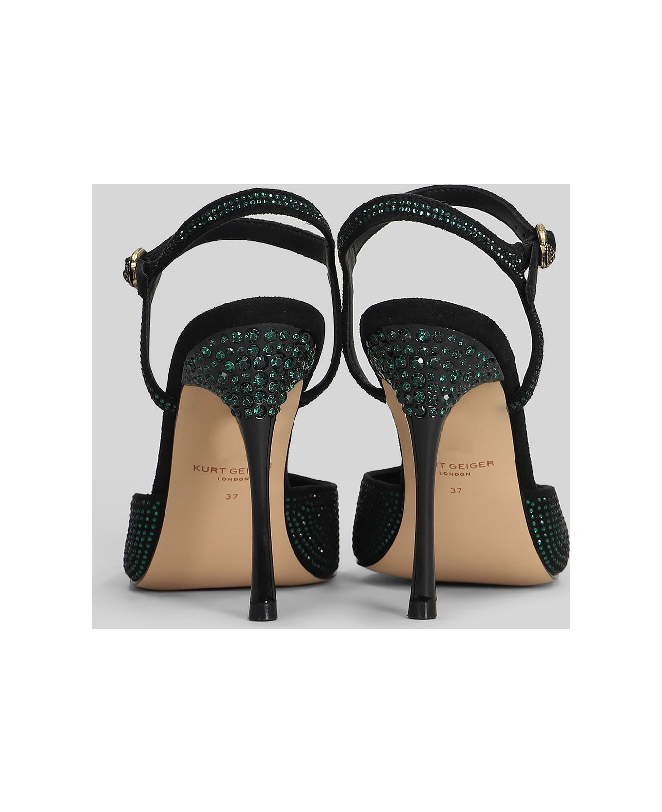 Kurt Geiger Mayfauir Point Ankle Pumps In Green Suede - green