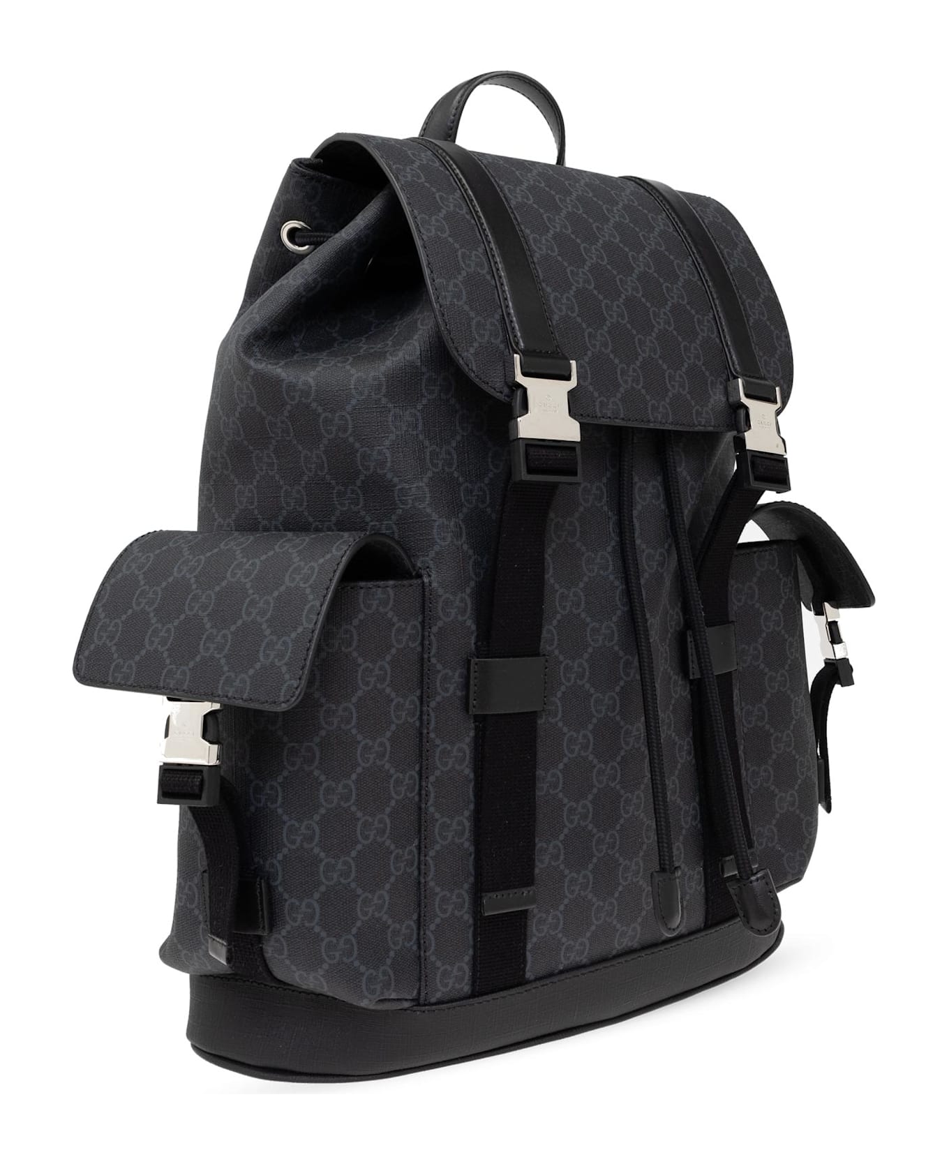 Gucci Backpack With Monogram - BLACK