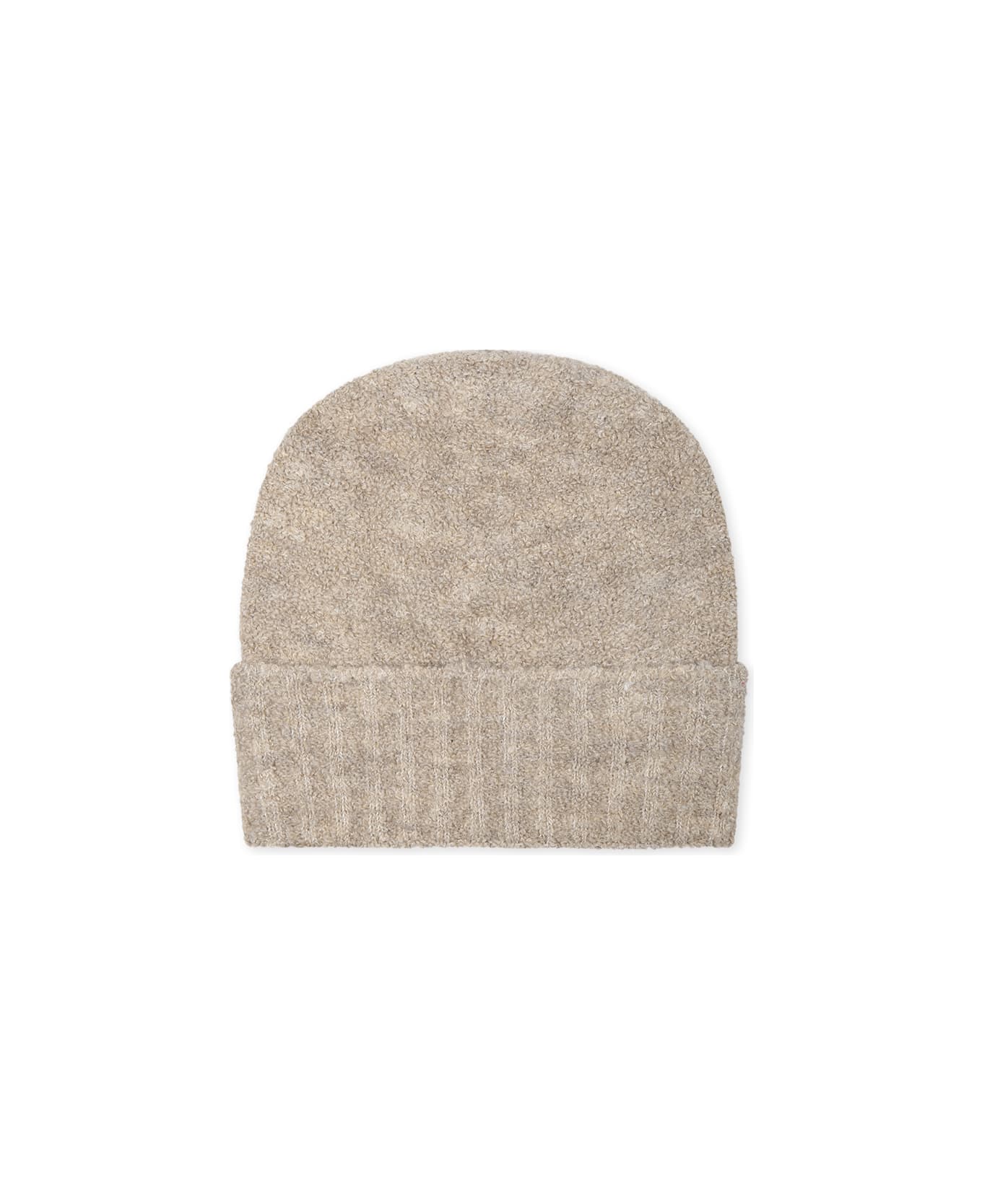 MSGM Beige Hat For Kkids With Logo - Beige
