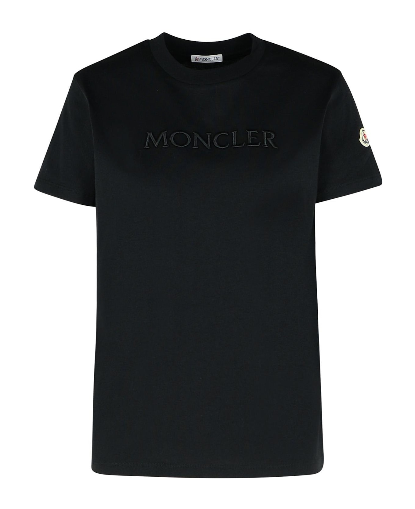 Moncler Logo Embroidered Crewneck T-shirt