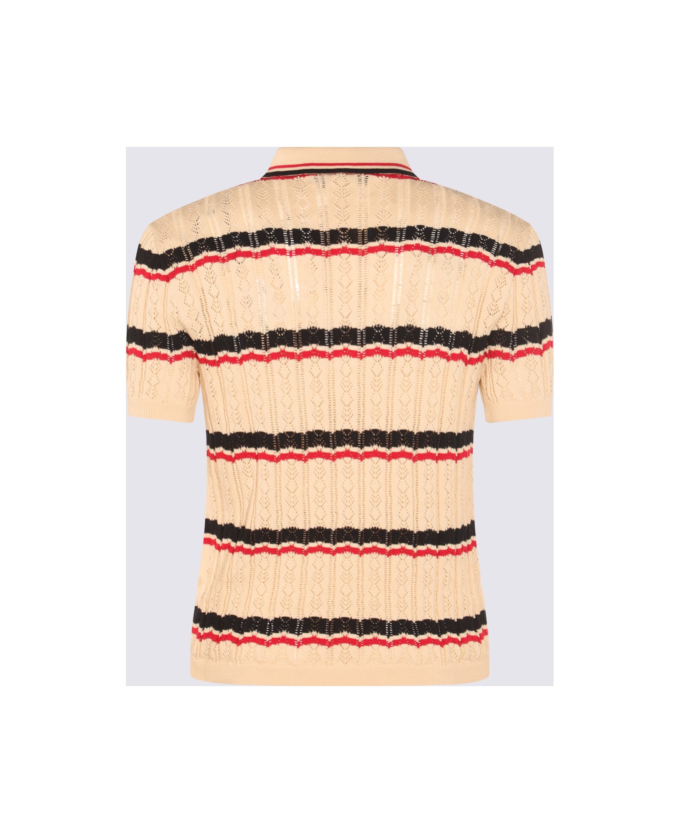 Valentino Multicolor Cotton Polo Shirt - Red