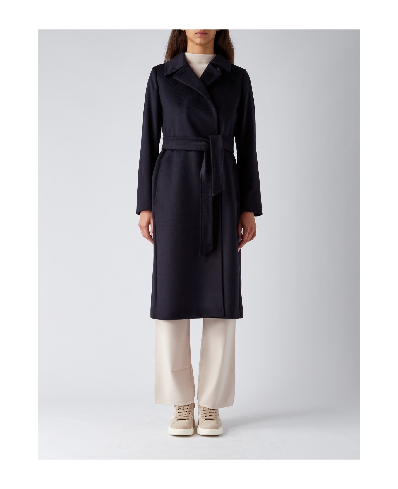 Max Mara Studio Bcollag Coat - NAVY