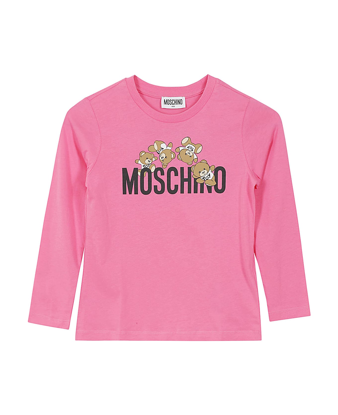 Moschino Tshirt Addition Manica Lunga - Fuxia