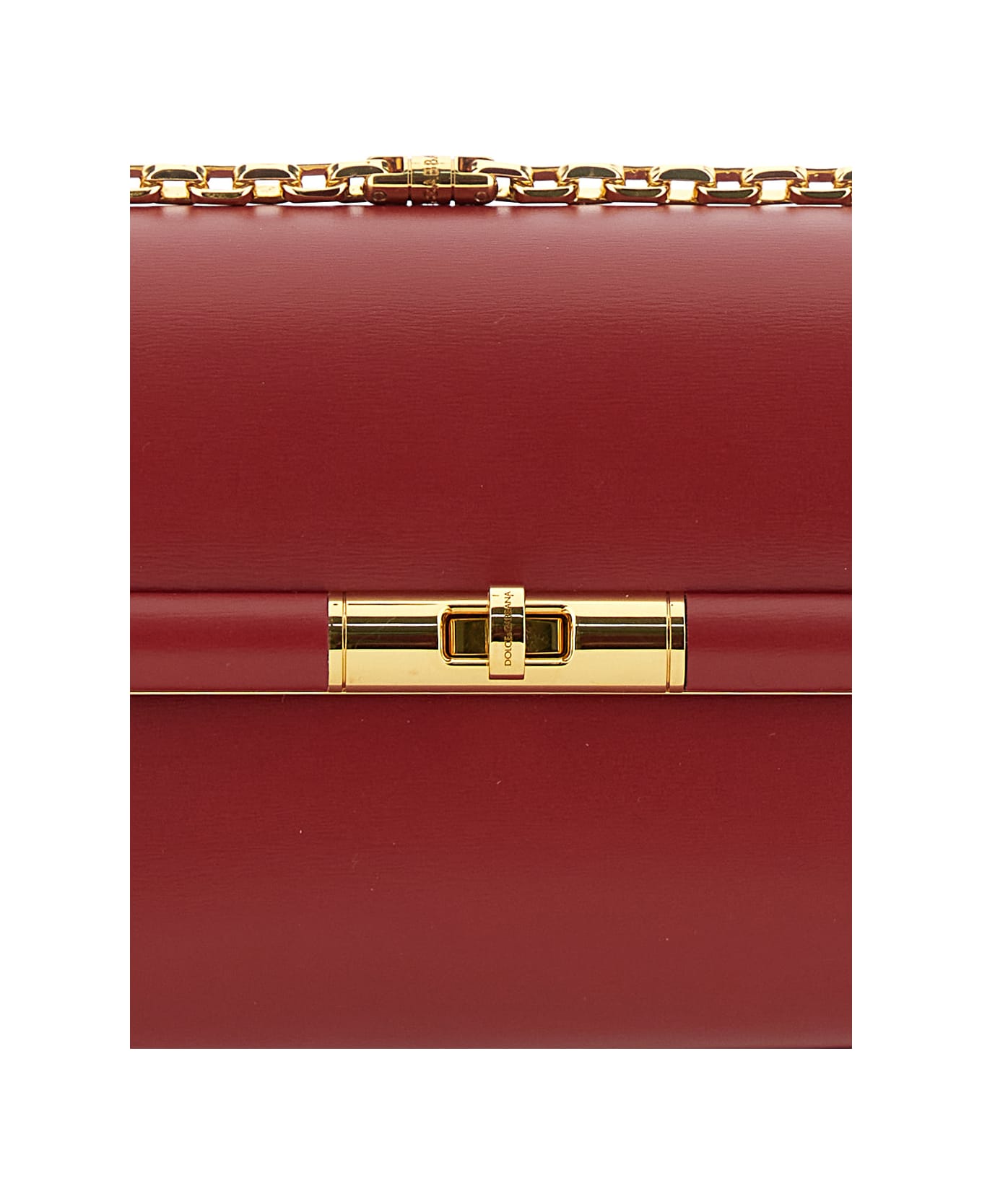 Dolce & Gabbana 'marlene' Red Shoulder Bag With Twist Lock In Leather Woman - Red