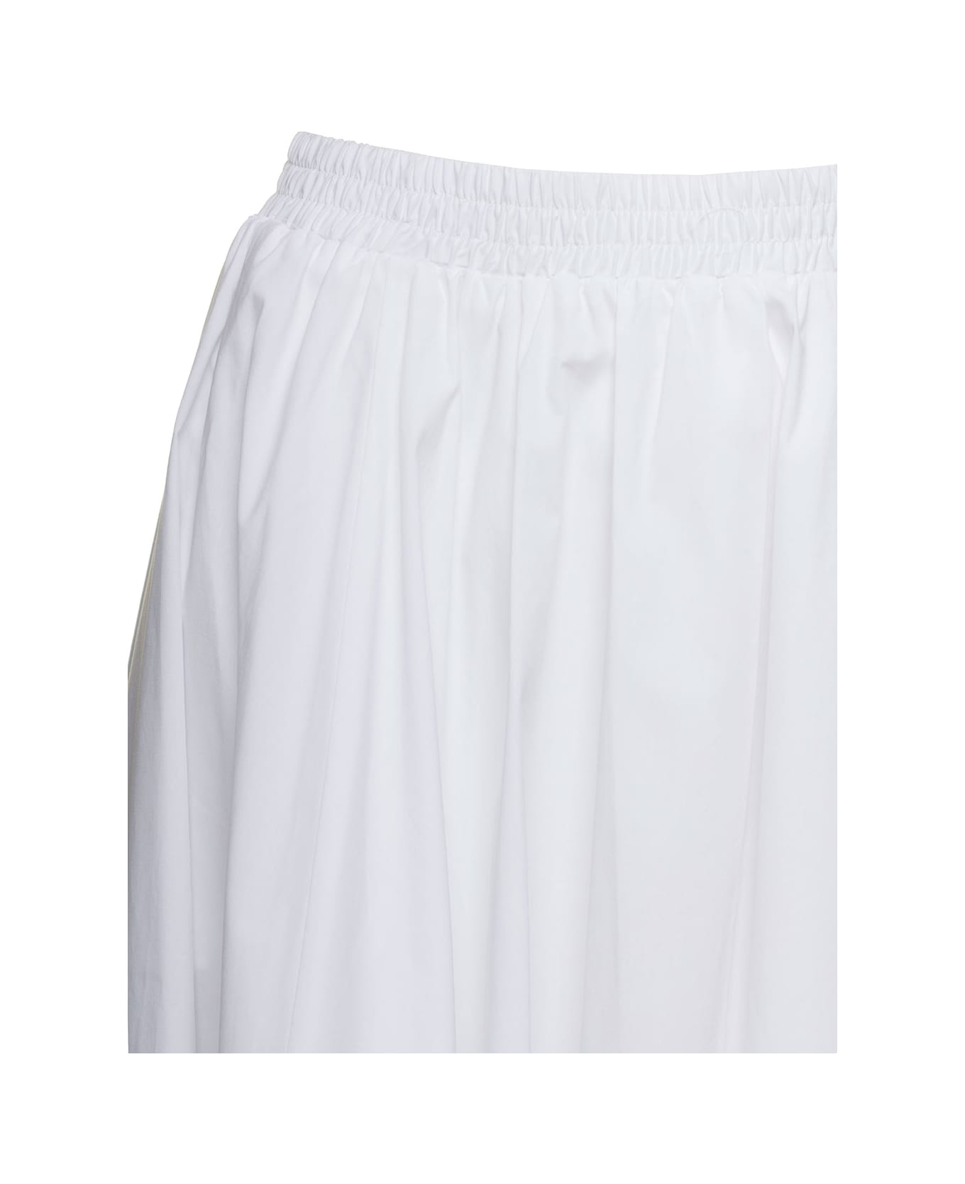Michael Kors Collection Cotton Poplin Pull On Skt - White スカート