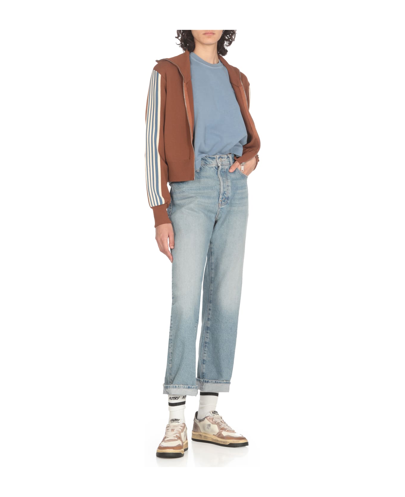 ジャケット AUTRY Women Jackets JAPW B7KT Beige AUTRY JAPW Woman Blue Jackets - Zuklat