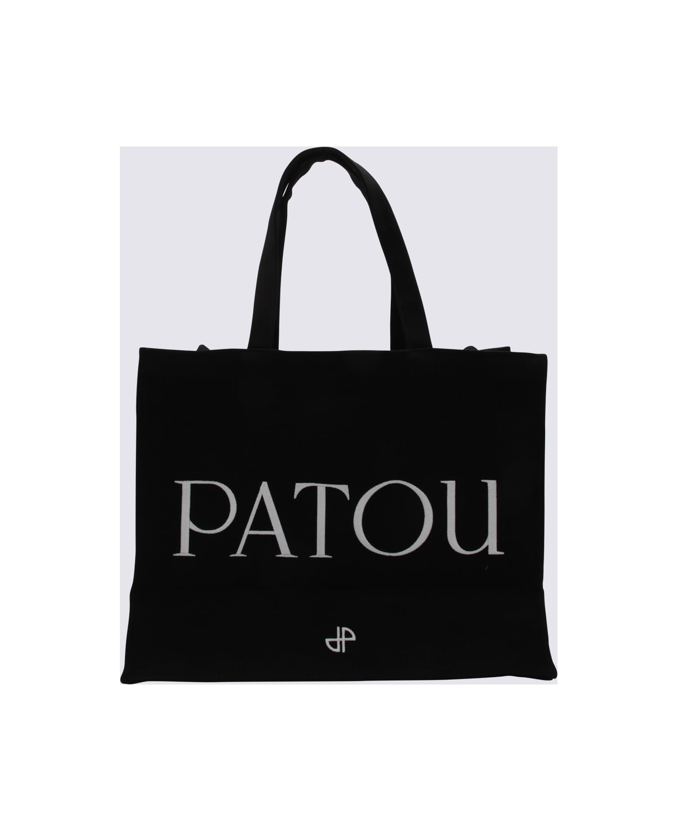 Patou Black Cotton Tote Bag - Black