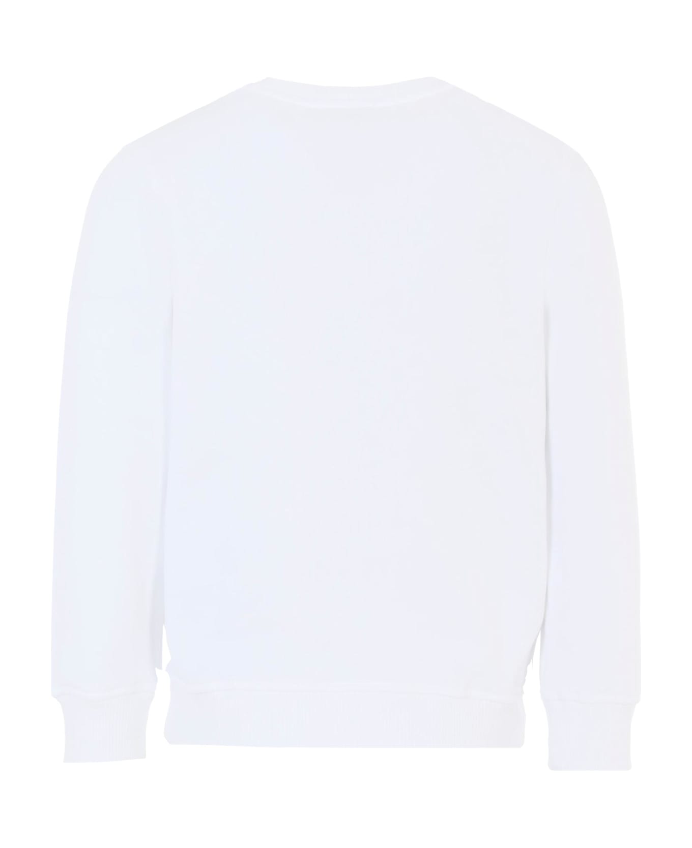 Moschino White Sweatshit For Boy With Egg Print - White