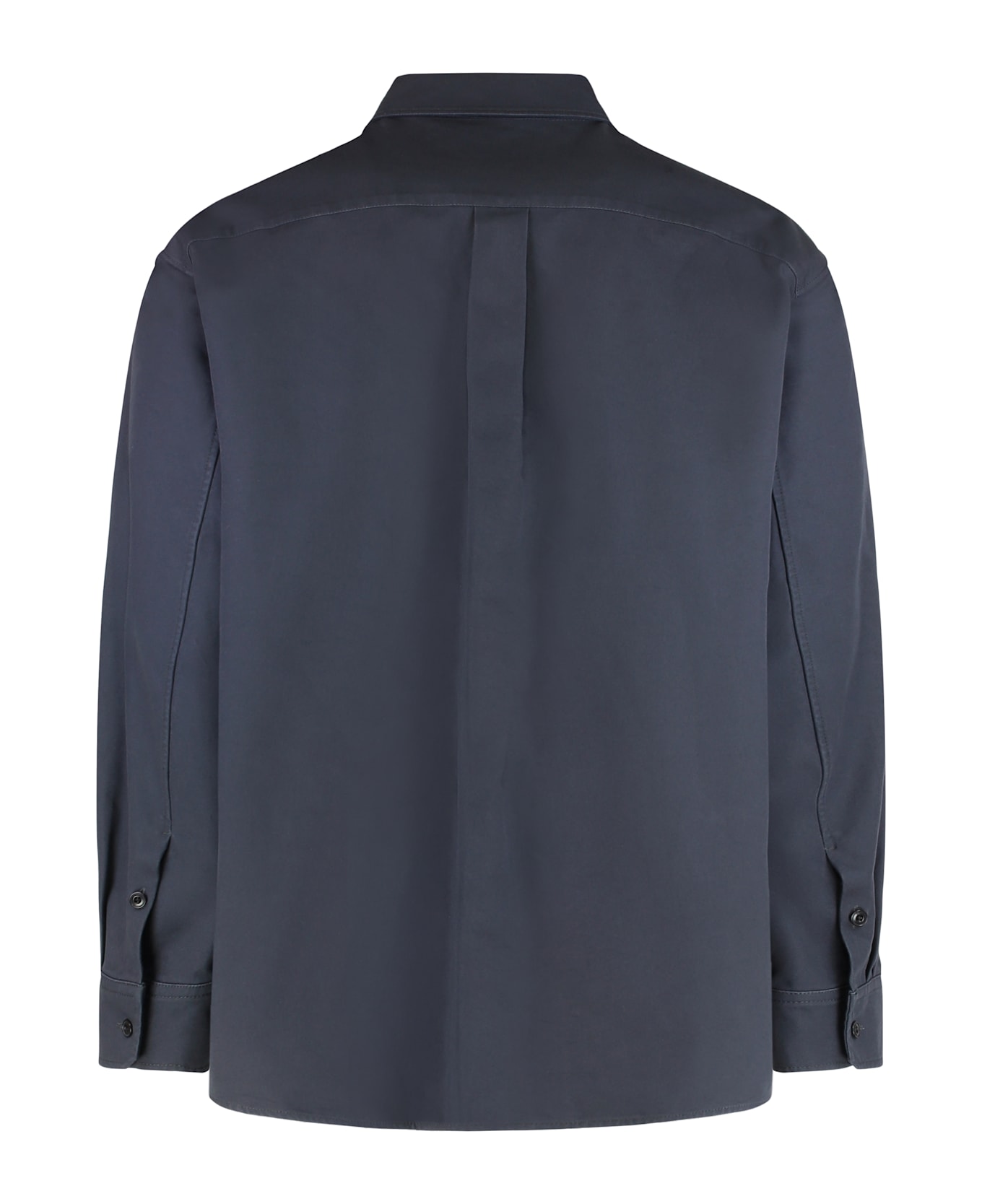 Lemaire Overshirt Utility In Cotton - blue