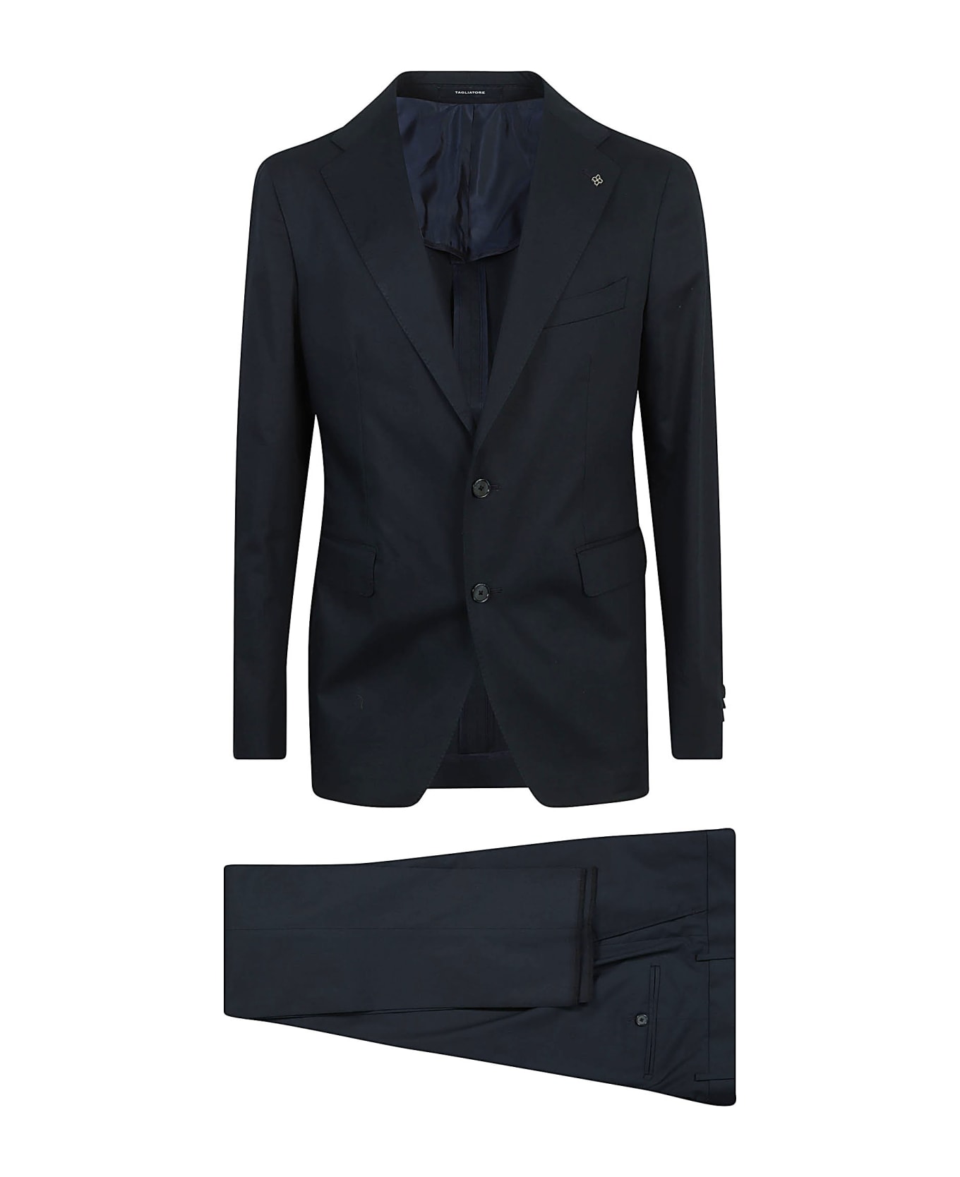 Tagliatore Classic Plain Suit - Navy/Cobalt/Gold