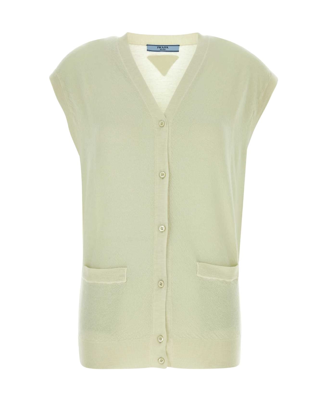 Prada Pastel Green Cashmere Vest - LINFA