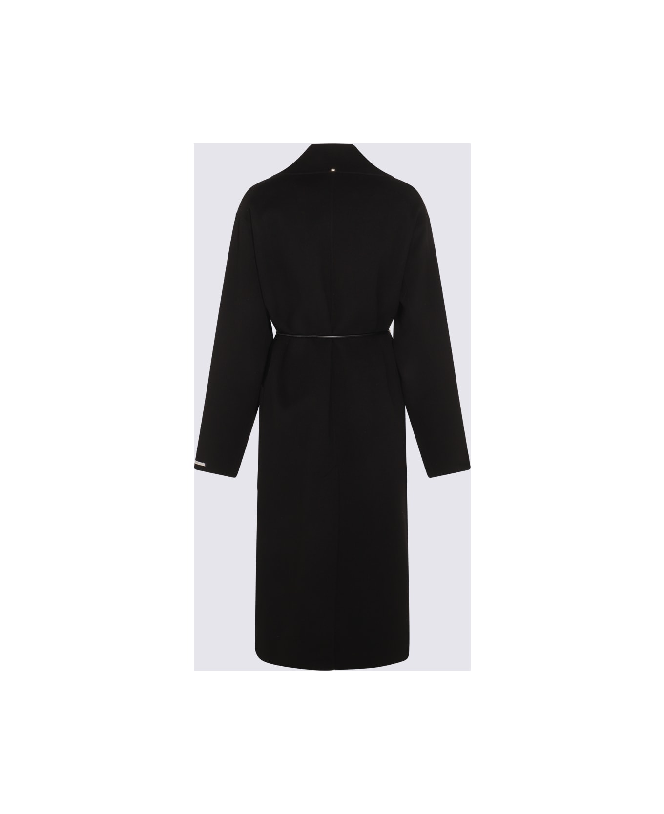 SportMax Black Wool Abate Coat - Black