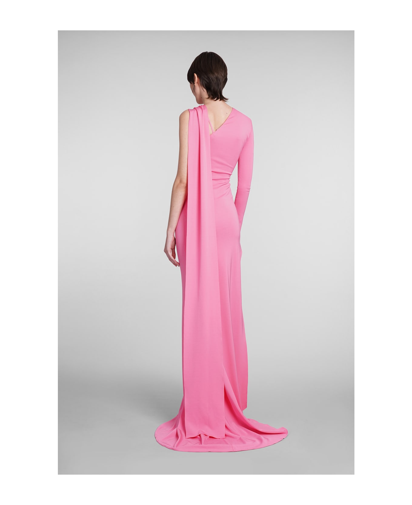 David Koma Dress In Rose-pink Viscose - rose-pink