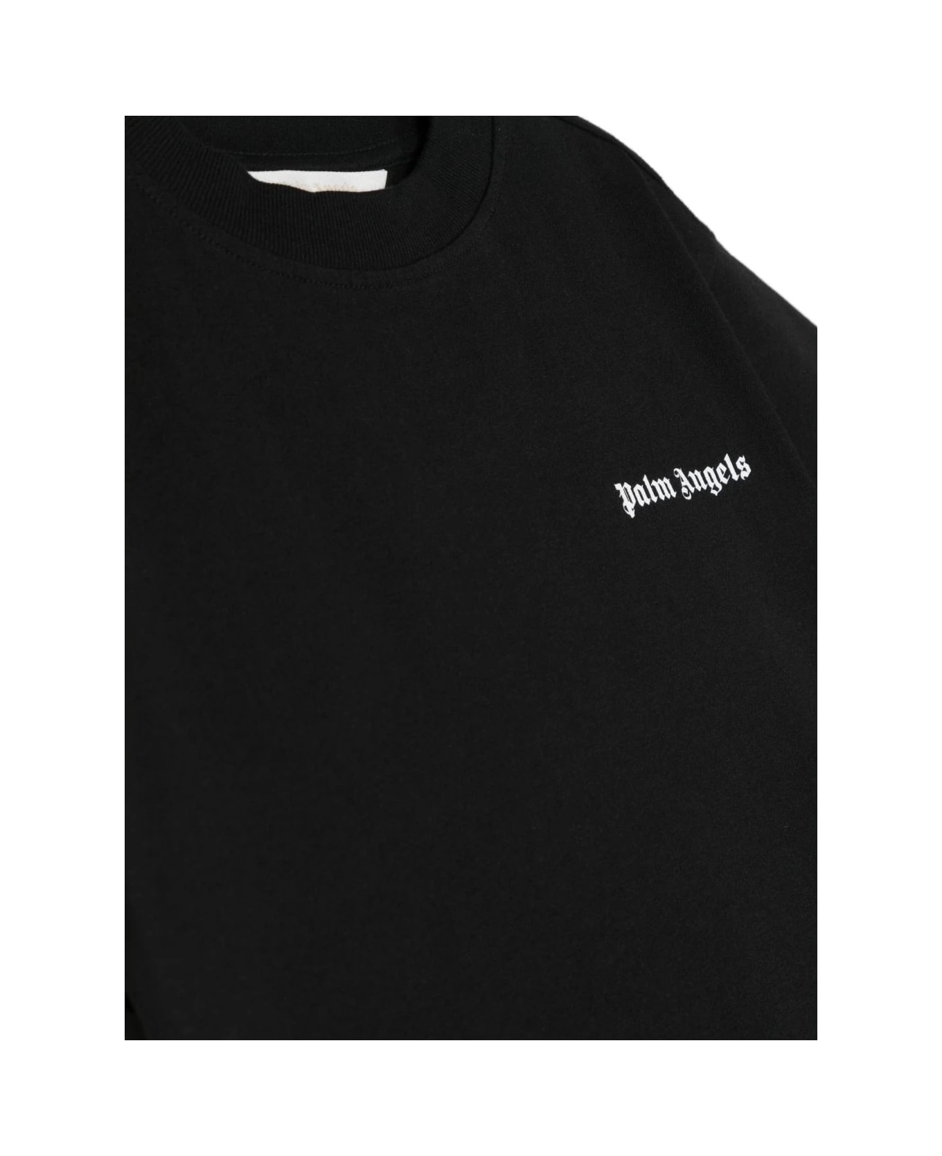 Palm Angels Black T-shirt With Logo - Black Tシャツ＆ポロシャツ