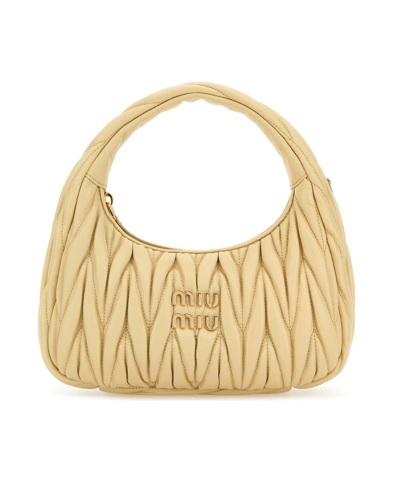 Miu Miu Cream Nappa Leather Wander Handbag - SOIA