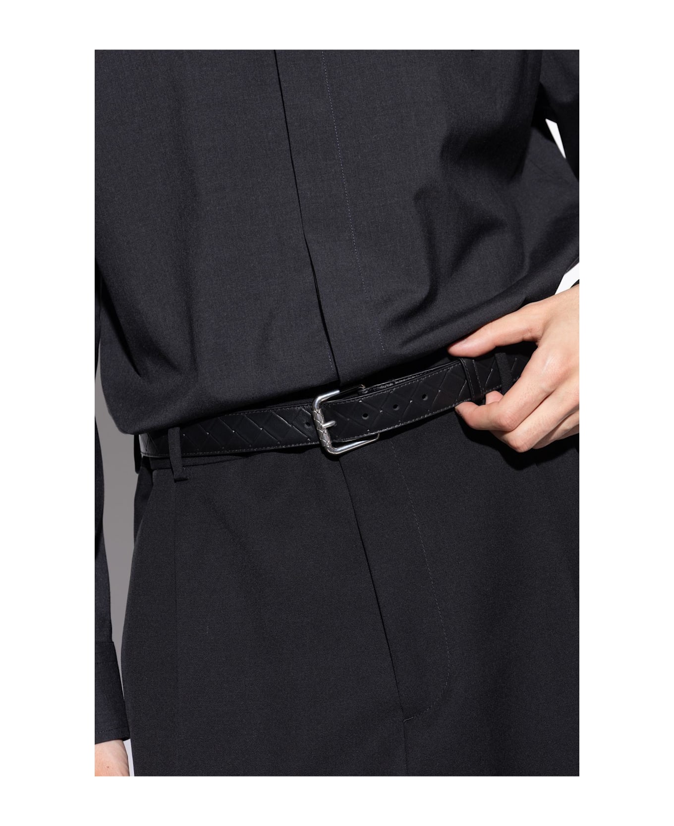 Bottega Veneta Leather Belt - Nero
