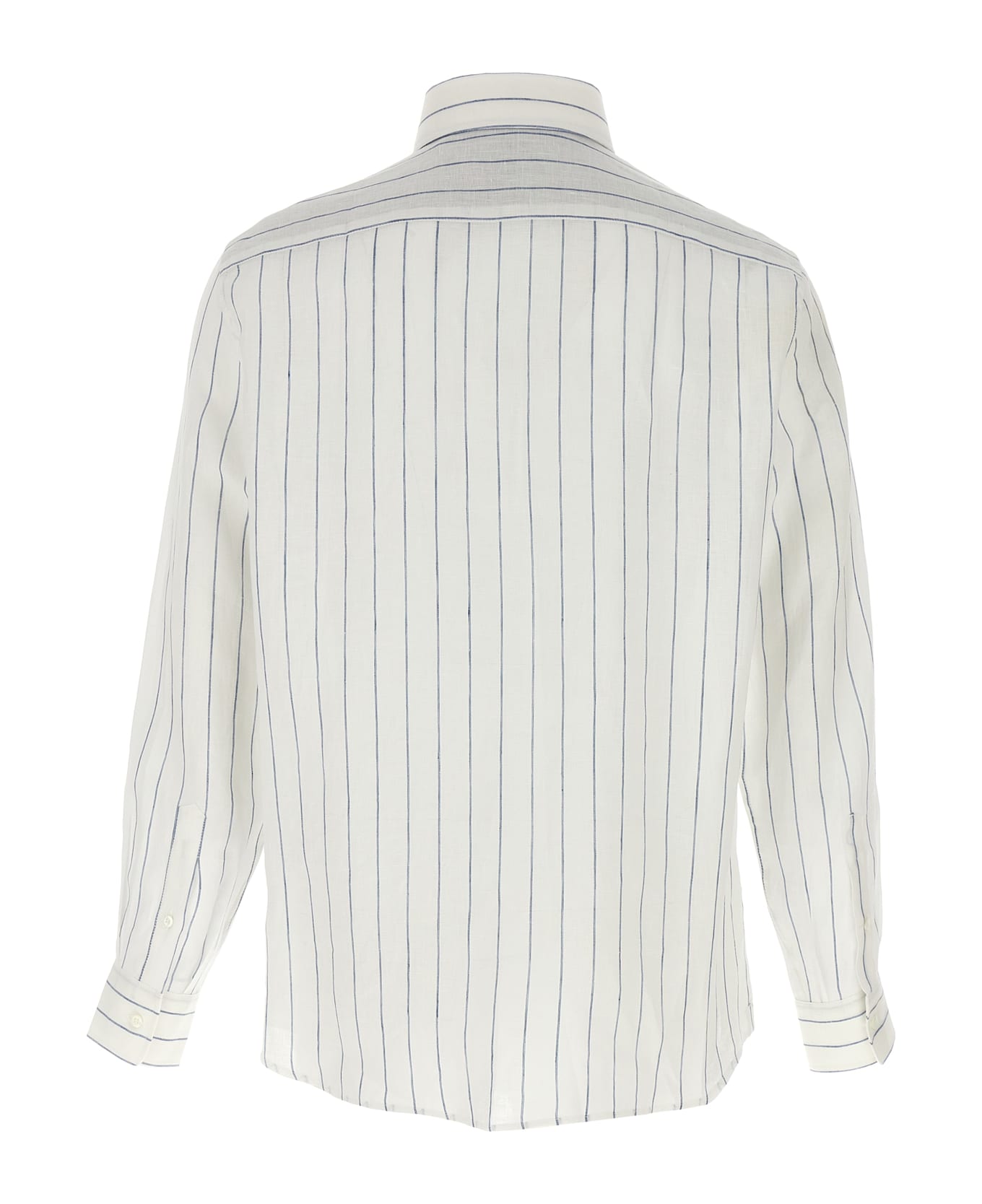 Brunello Cucinelli Striped Linen Shirt - White