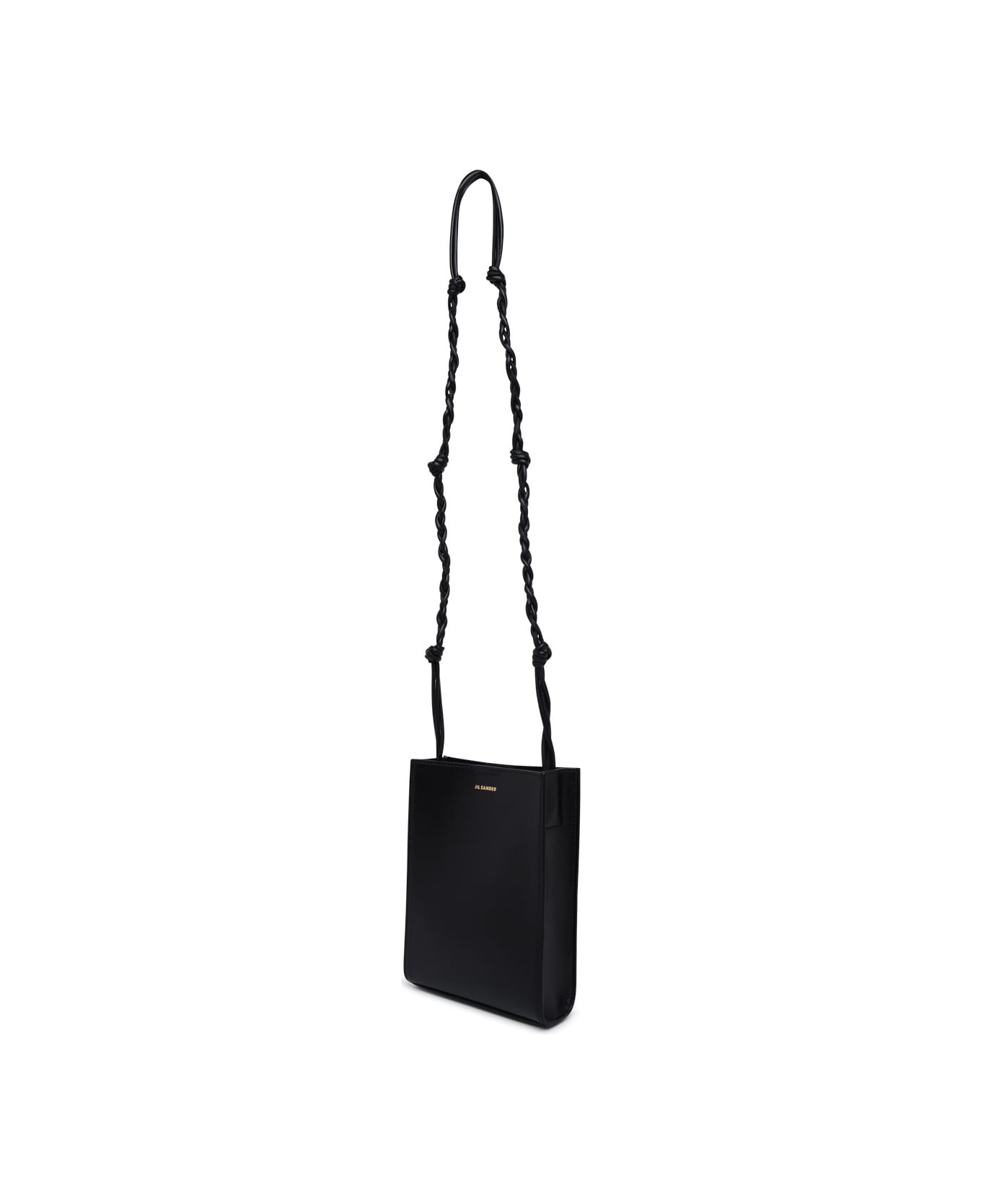 Jil Sander Black Leather Small Tangle Crossbody Bag - Black