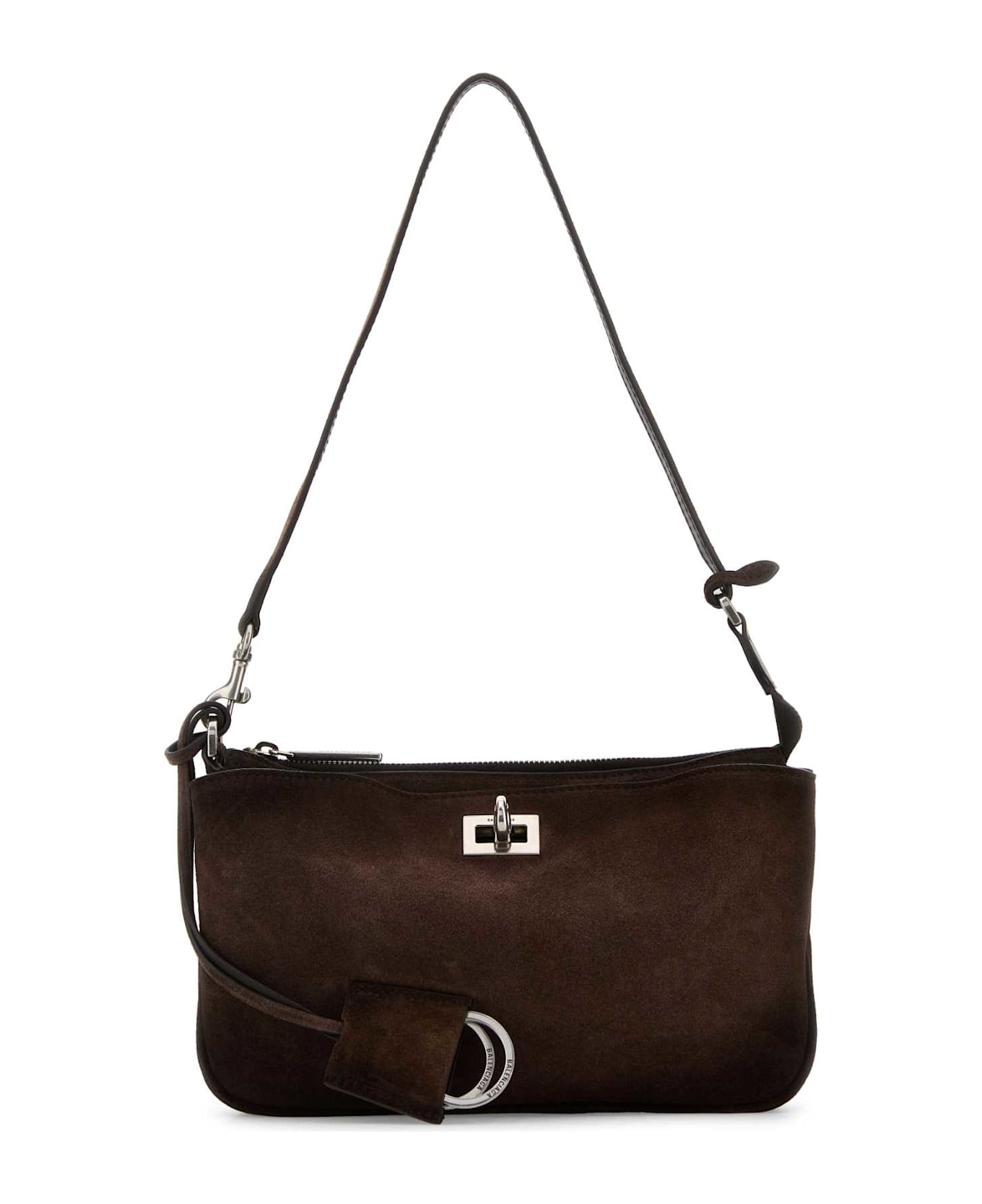 Balenciaga Brown Suede Rodeo Shoulder Bag - LIGHT ESPRESSO