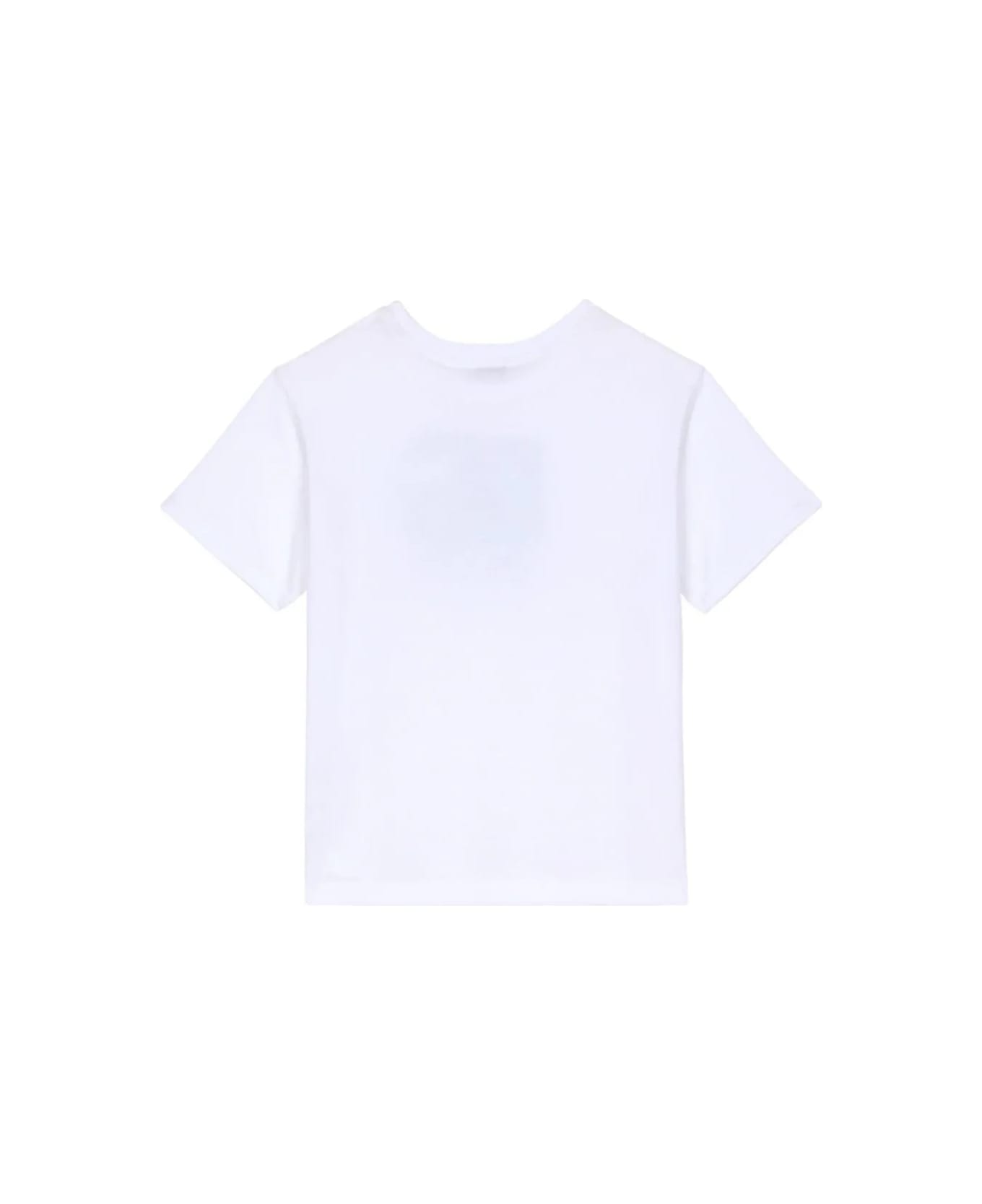 Dolce & Gabbana White T-shirt With Dg Milano Logo Print Tシャツ＆ポロシャツ