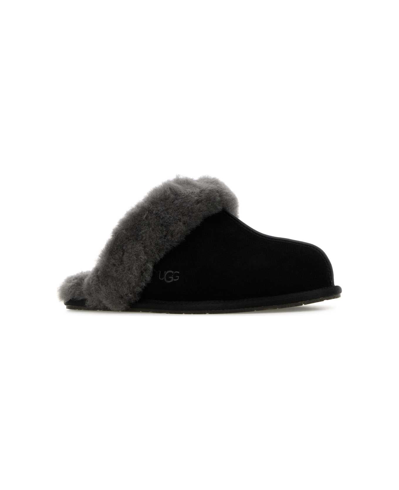 UGG Black Suede Scuffette Ii Slippers - BLACKGREY