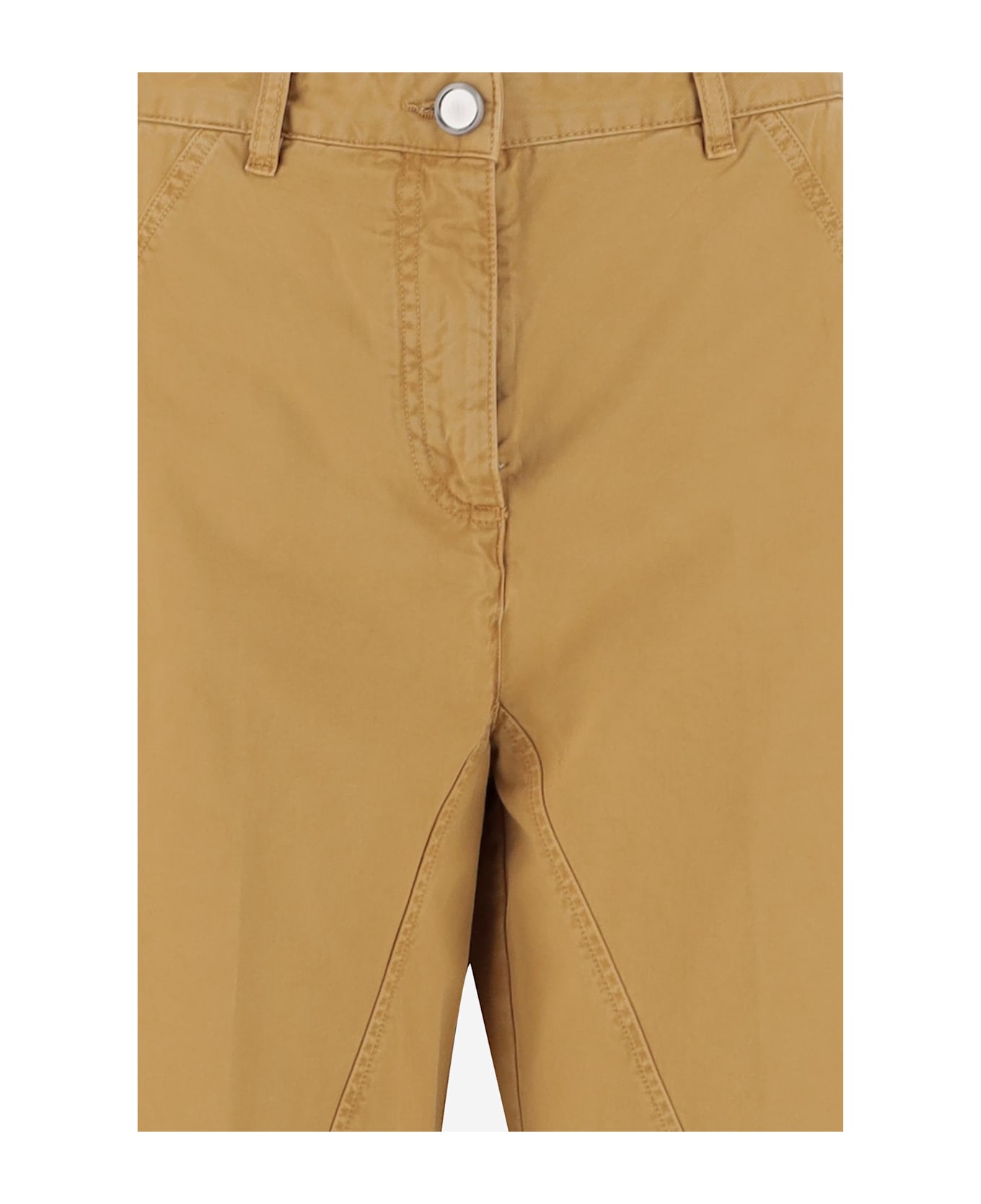 Pinko Cotton Workwear Pants - Beige