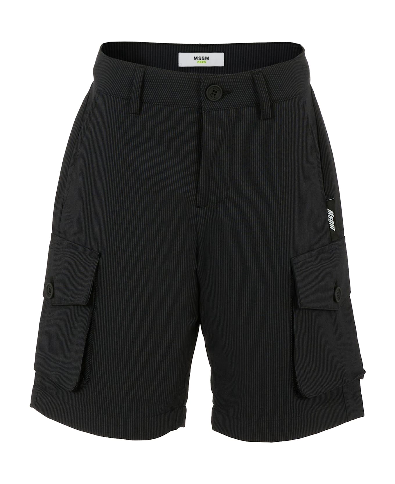 MSGM Blue Trousers For Boy With Logo - Blue