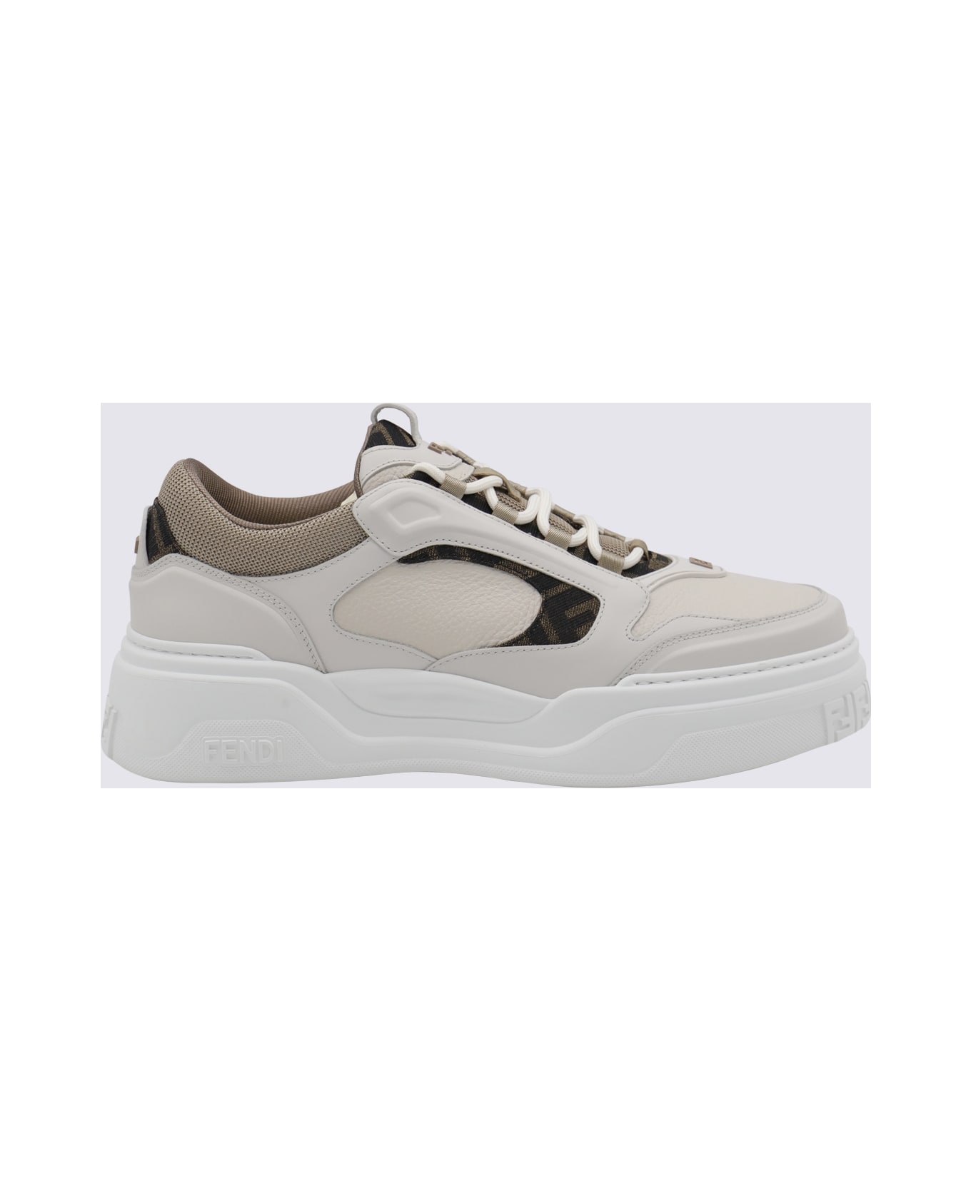 Fendi White Force Sneakers - White