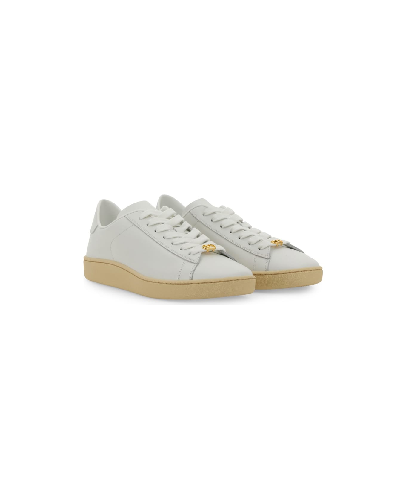 Valentino Garavani Leather Sneaker - WHITE