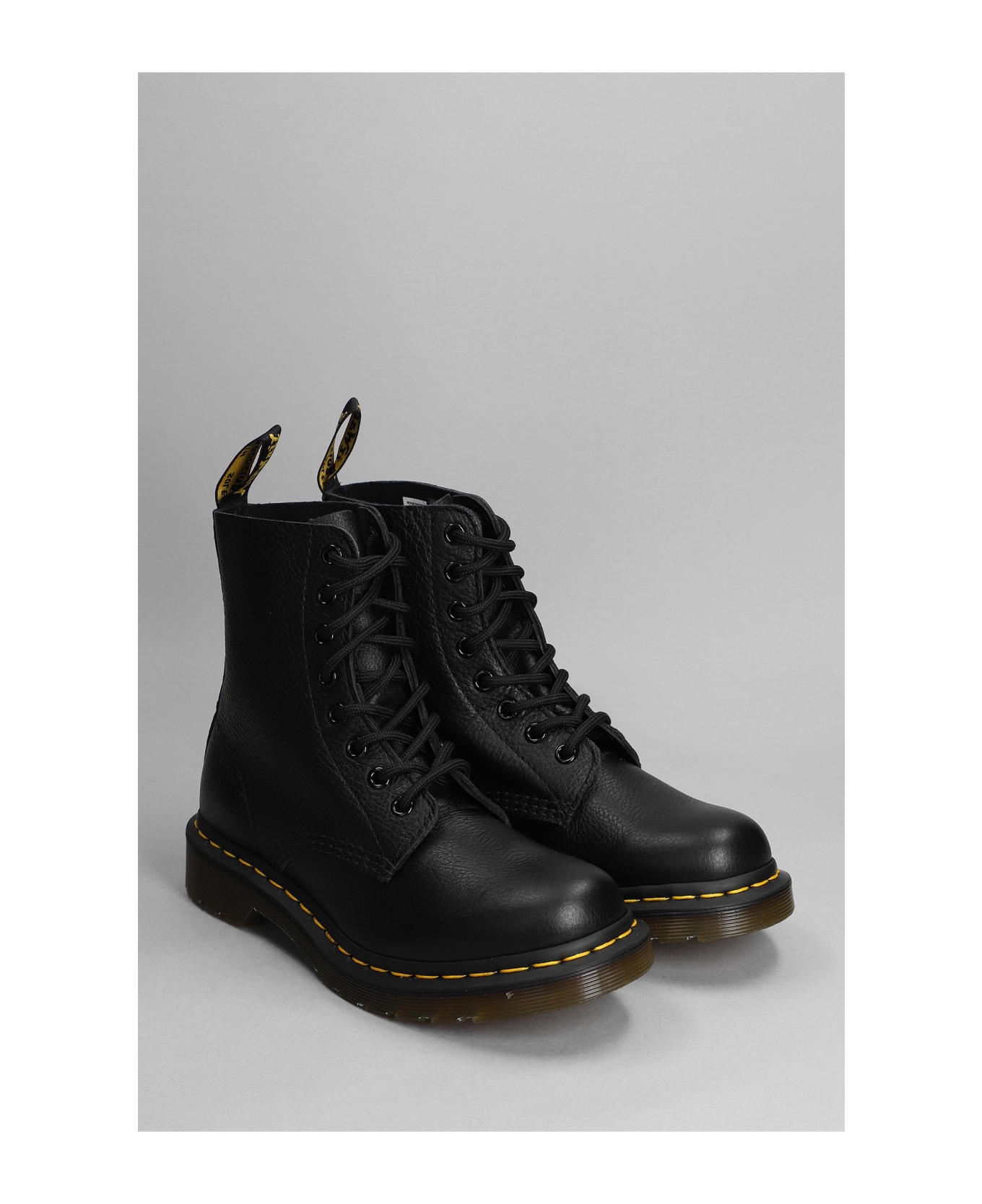 Dr. Martens 1460 Pascal Virginia Leather Lace Up Boots - black