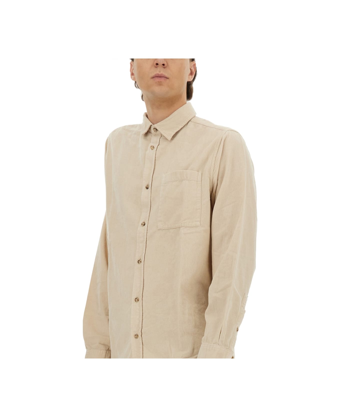 Woolrich Cotton Shirt - BEIGE