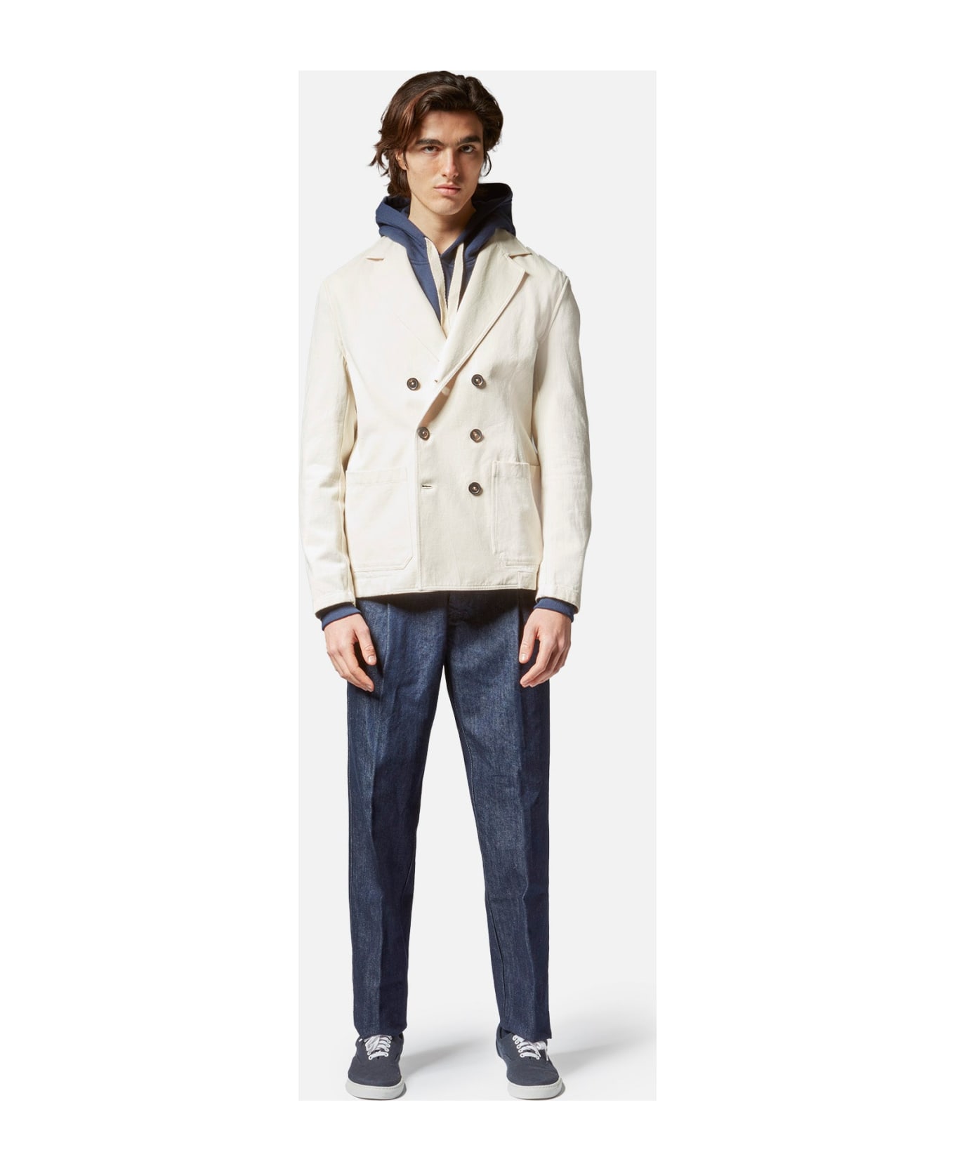 doppiaa Aansonia Cotton Double Breasted Blazer