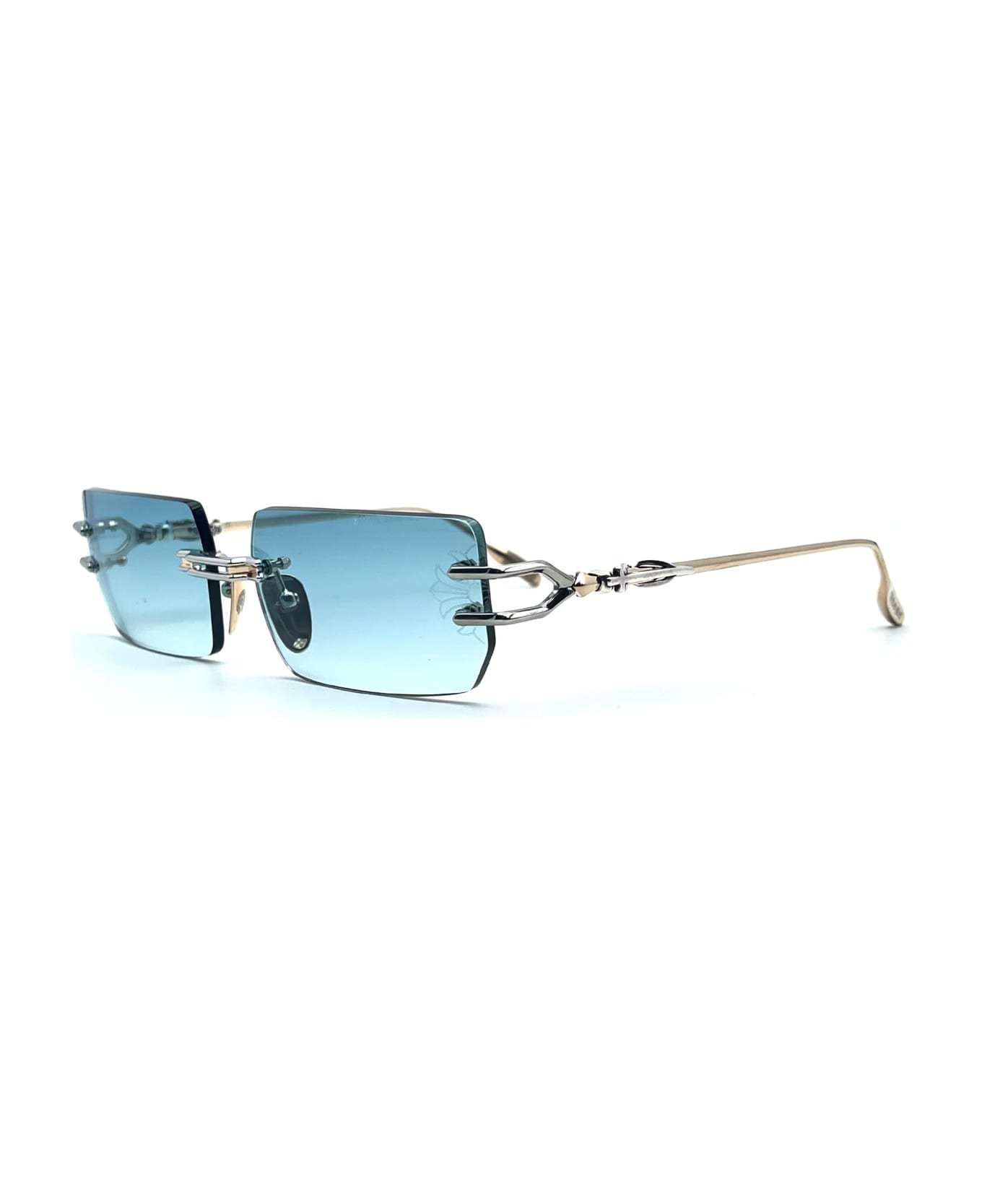 Chrome Hearts Lordie - Shiny Silver / Gold Plated Sunglasses - Silver