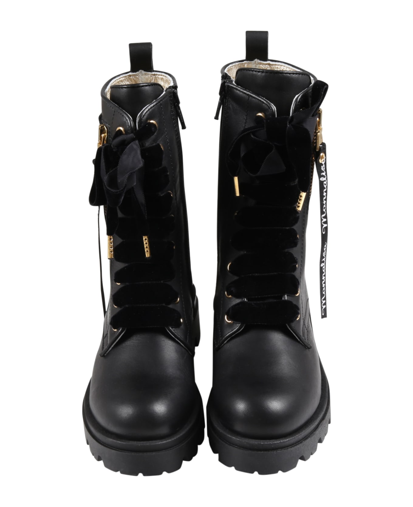 Monnalisa Black Boots For Girl - Black