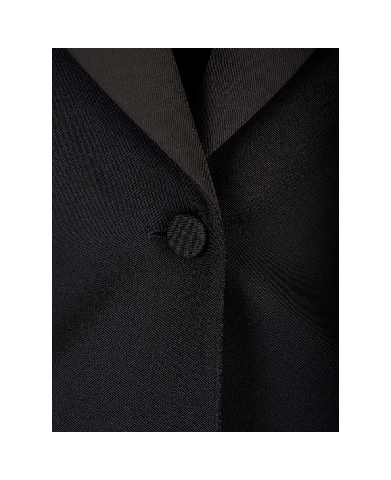 Valentino Garavani Single-breasted Jacket In Grisaille - Black