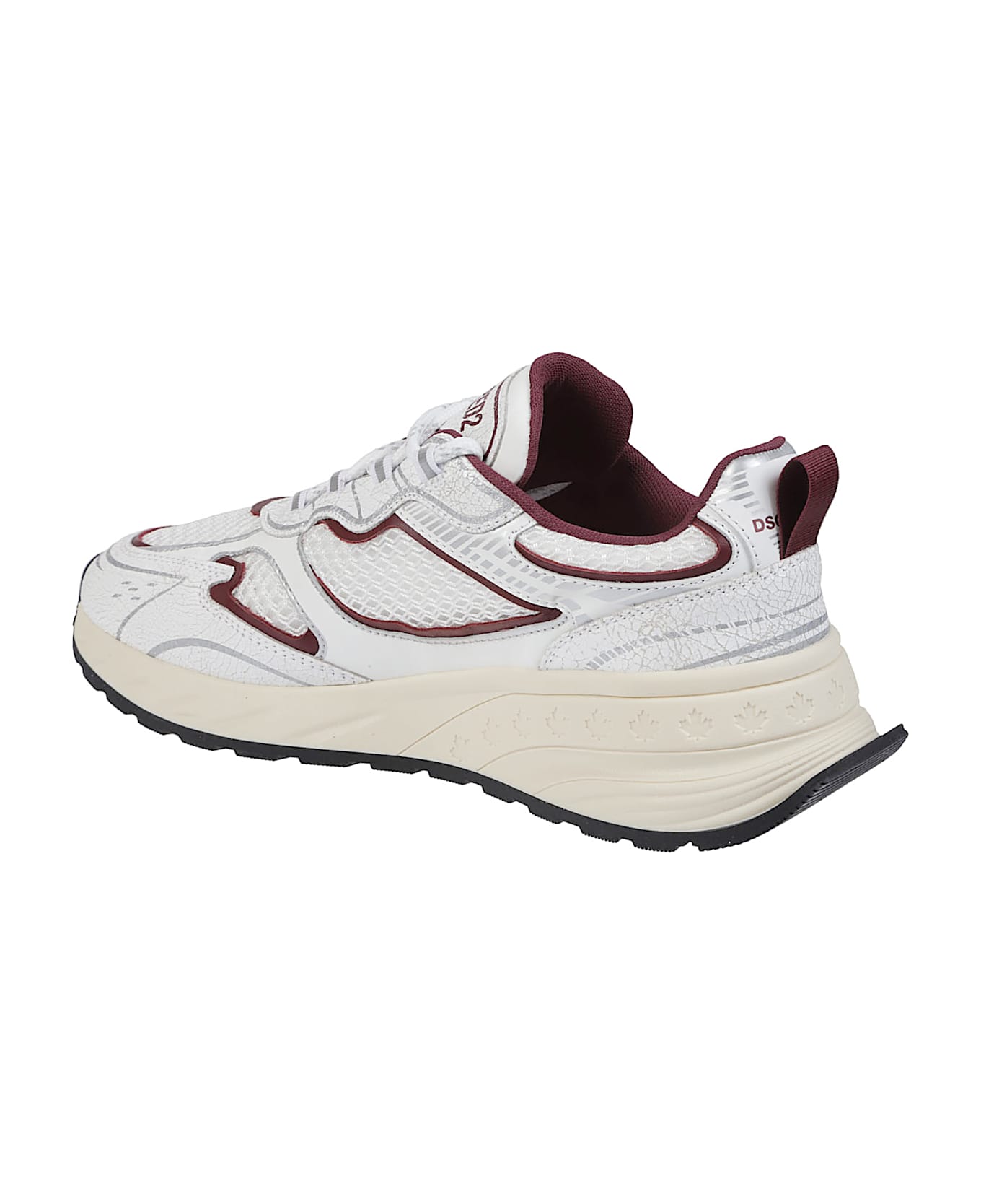 Dsquared2 Sprinter Lace-up Low Top Sneakers - Off White/vino