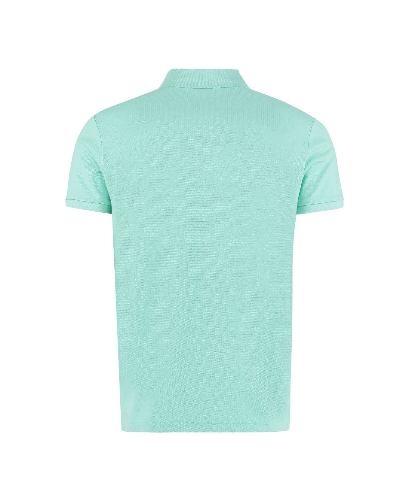 Ralph Lauren Logo-embroidered Straight Hem Polo Shirt - Aqua Verde